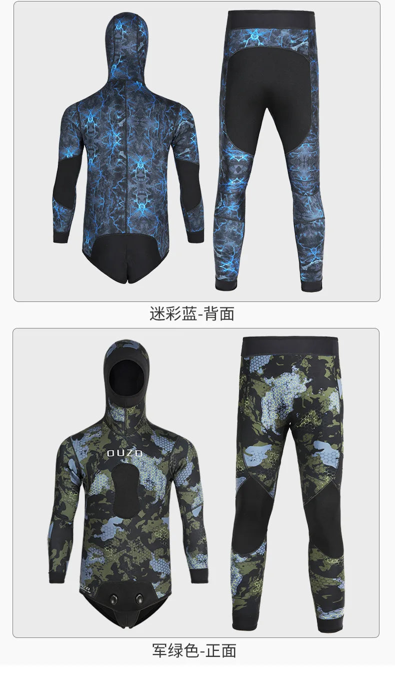 Combinaison Néoprène Homme 3 mm – Pêche, Plongée, Chasse Sous-Marine, Surf et Natation - BLACKBEARD OUTDOOR INDUSTRIES