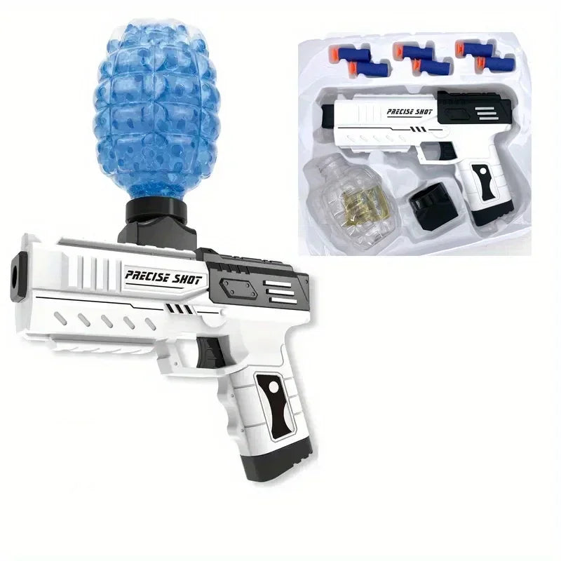🔫 Manual Gel Ball Blaster – Blaster à balles gel / Mousse (Noir & Blanc) Ma boutique