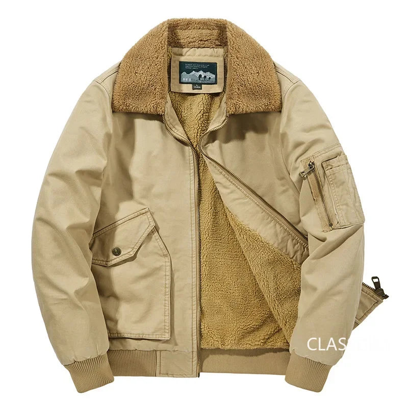 Veste Bomber Homme Hiver Chaude Parka Courte | Doublure Polaire | Coupe Slim | Taille jusquâau 5XL - BLACKBEARD OUTDOOR INDUSTRIES