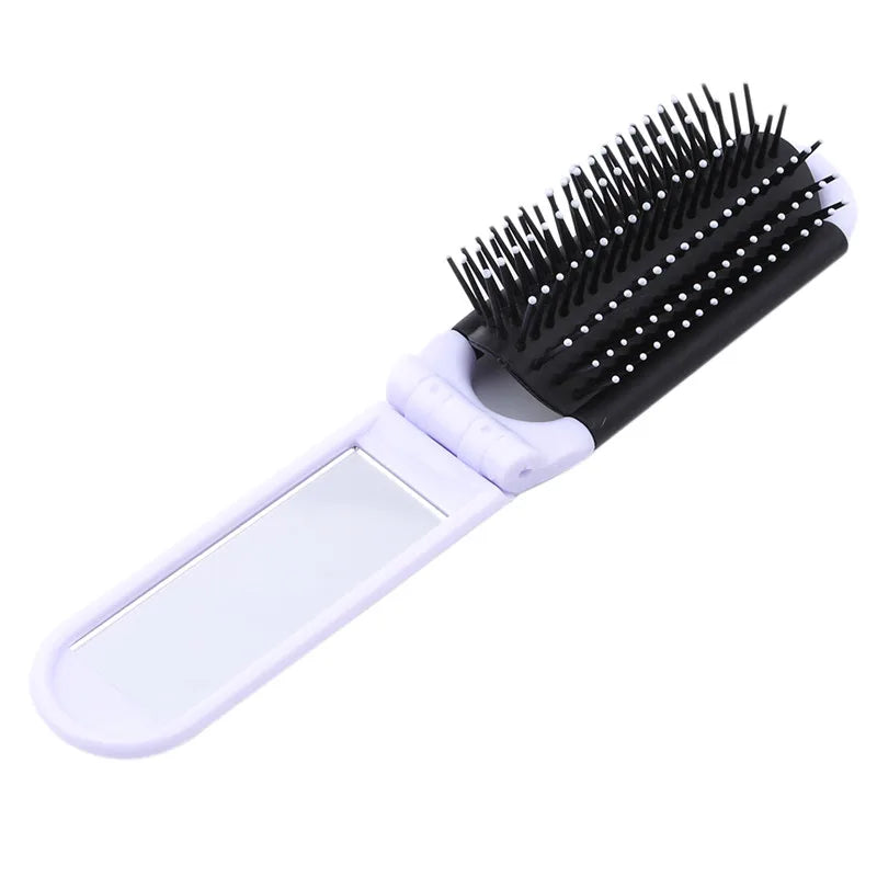 Peigne Pliant en Plastique avec Miroir Portable – Peigne de Maquillage Pratique et Élégant, Accessoire de Mode pour Femme, Idéal pour Sac à Main - BLACKBEARD OUTDOOR INDUSTRIES