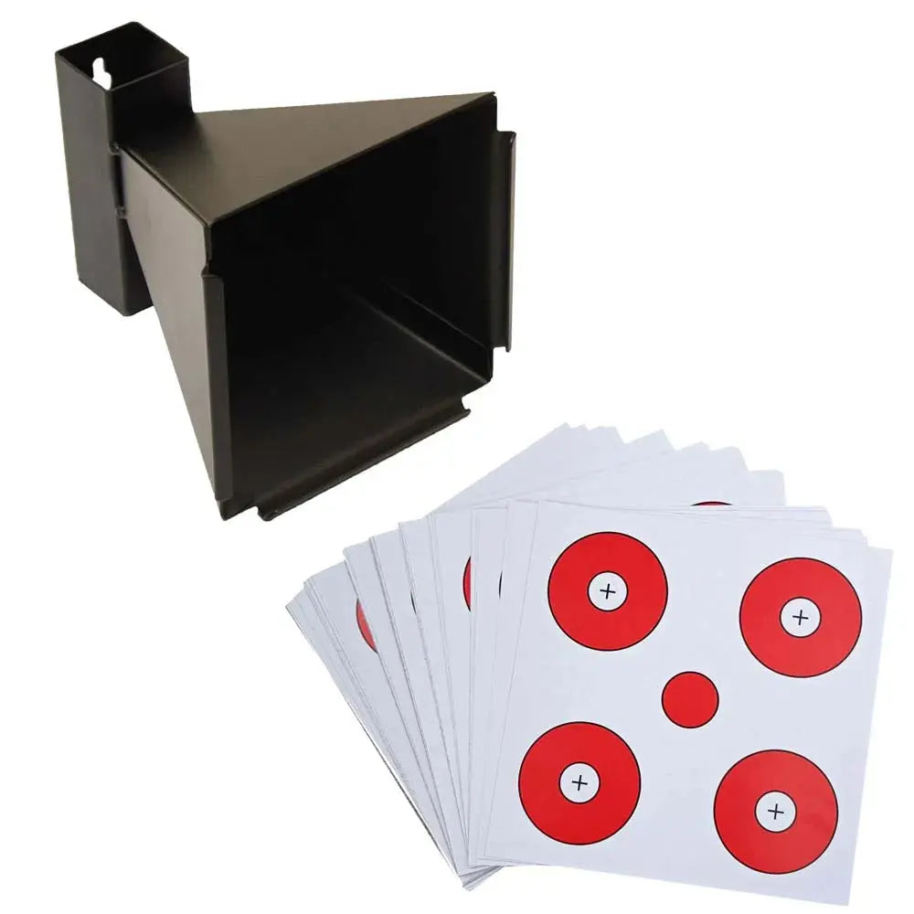 Cible Piège à Billes Noire en Forme d’Entonnoir avec Cibles en Papier – Collecteur de Billes pour Airsoft et Pistolet à Plombs Ma boutique