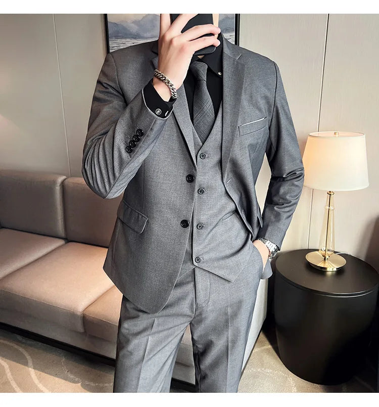 Costume Homme 3 Pièces - Élégant et Classique, Idéal pour Mariage et Événements Formels - Taille S-6XL BLACKBEARD OUTDOOR INDUSTRIES