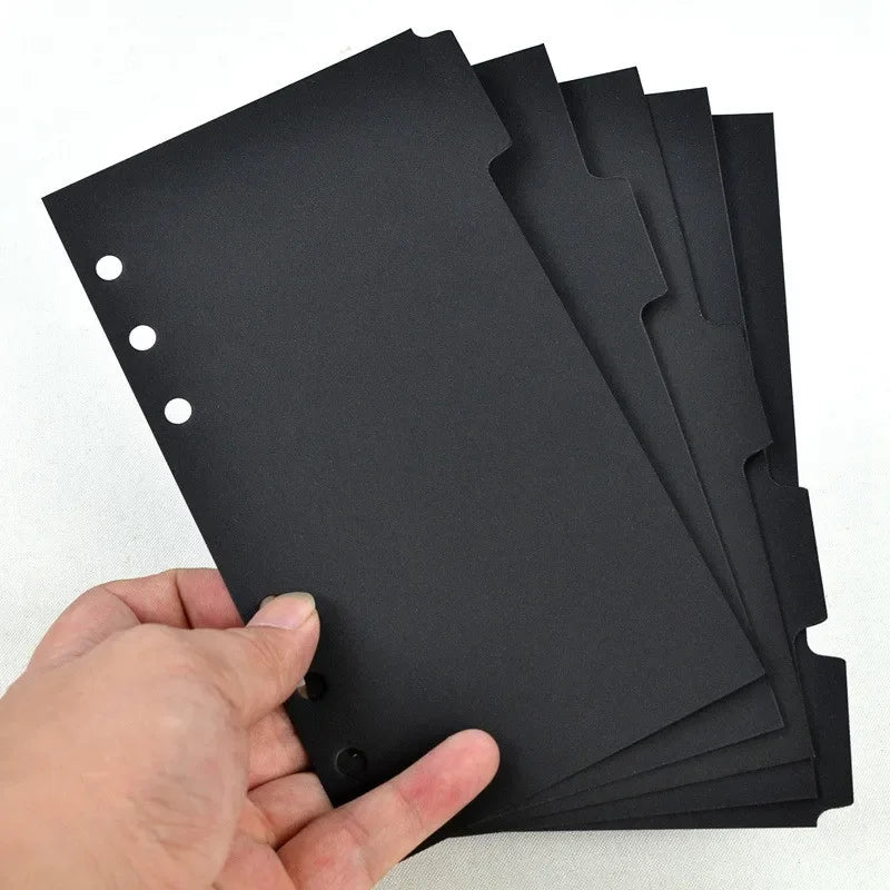 Lot de 5 Intercalaires A5 / A6 – Séparateurs pour Classeur à Anneaux - BLACKBEARD OUTDOOR INDUSTRIES