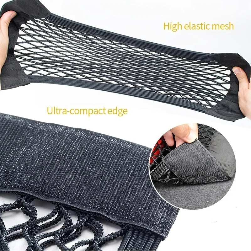 Filet de Rangement Universel Double Maille pour Coffre de Voiture – Anti-Glisse, Fixation Extincteur, Organisation Multi-Usage - BLACKBEARD OUTDOOR INDUSTRIES