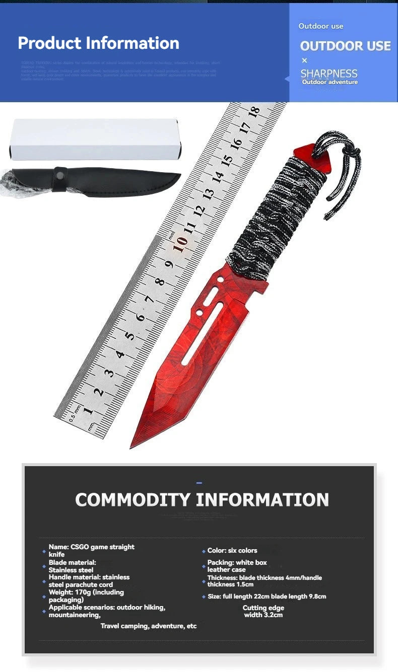 NEW Outdoor EDC Self-Defense Knife – Couteau de survie haute dureté en acier inoxydable - BLACKBEARD OUTDOOR INDUSTRIES