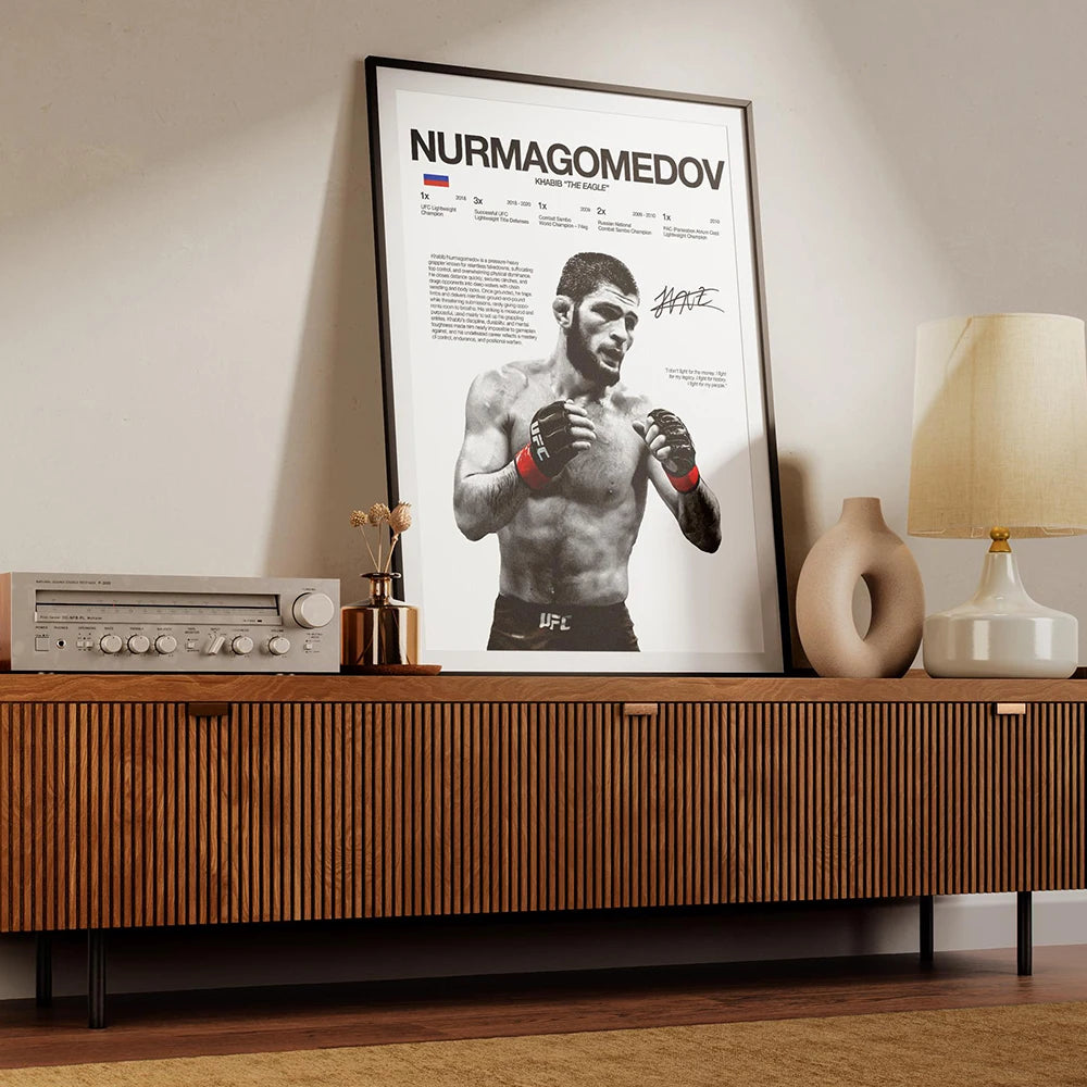 UFC Fighter Legend Boxer Champion Poster Art Prints Mma Enthusiasts Indoor Wall Art Home Decor High Quality Canvas Painting Gift BLACKBEARD OUTDOOR INDUSTRIES