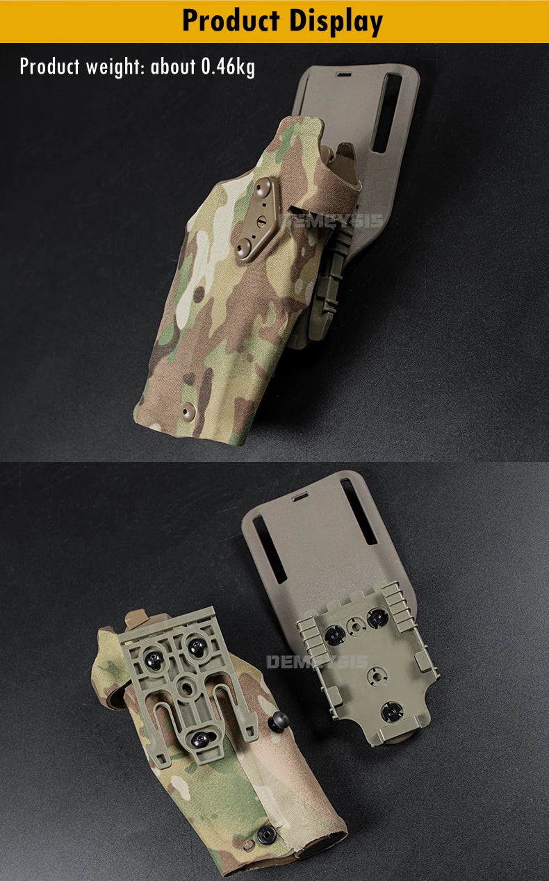 Holster Tactique de Cuisse – Pour Glock 17 Gen4 / G19 avec Lampe X300 / X300U - BLACKBEARD OUTDOOR INDUSTRIES