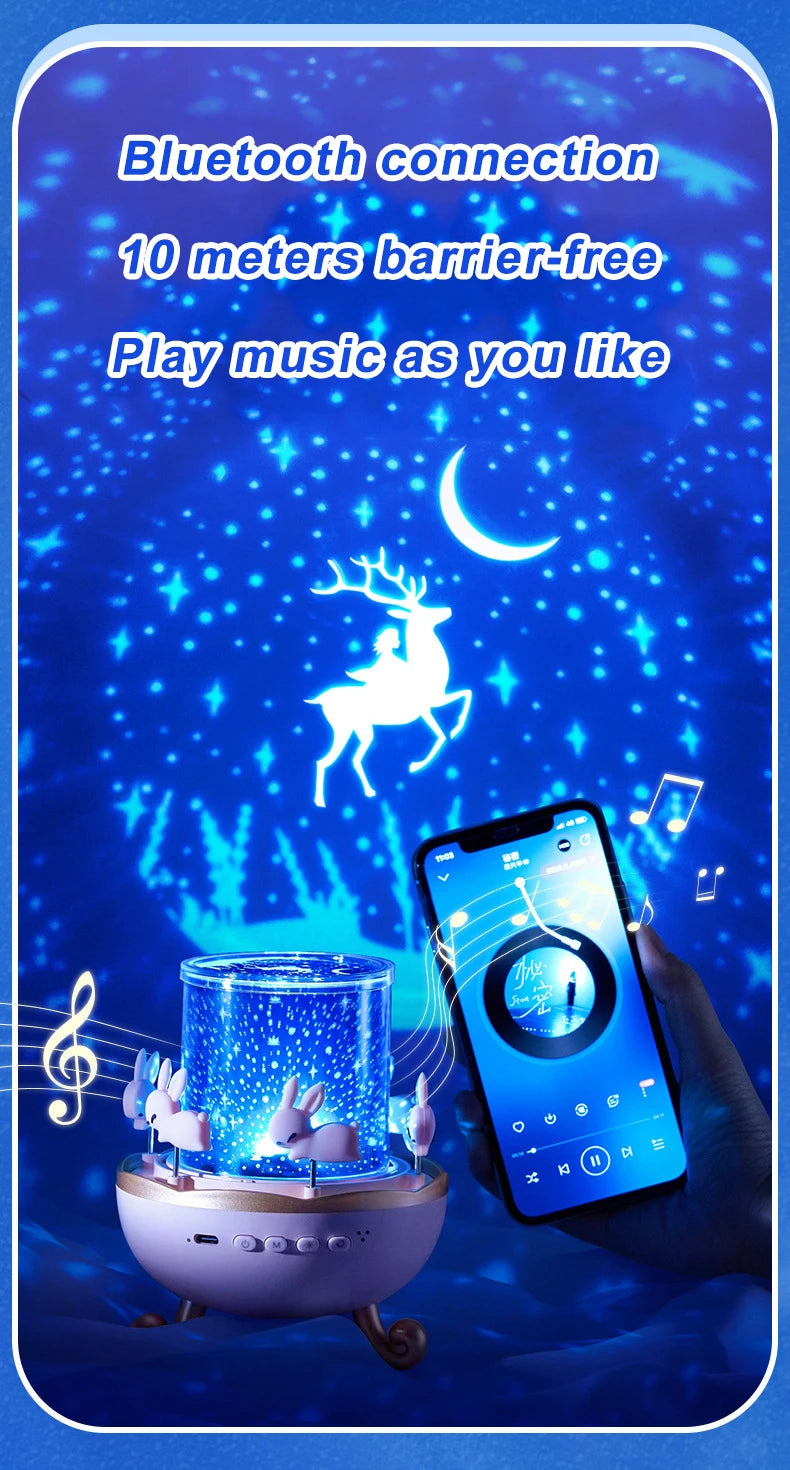 Starry Sky lampe de chevet animée Bluetooth Ma boutique