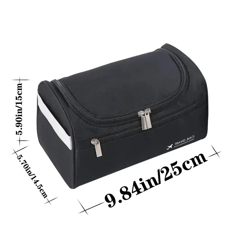 Trousse de Toilette en Cuir PU ou Toile – Grande Capacité & Accroche Murale | Unisexe, Idéale pour les Voyages - BLACKBEARD OUTDOOR INDUSTRIES