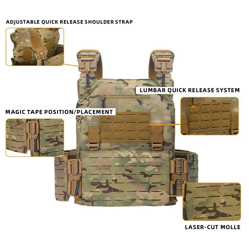 Gilet de Chasse Outdoor AnruiGe PROTECT – Vêtements Tactiques de Formation, Vêtements de Protection CS à Démontage Rapide BLACKBEARD OUTDOOR INDUSTRIES