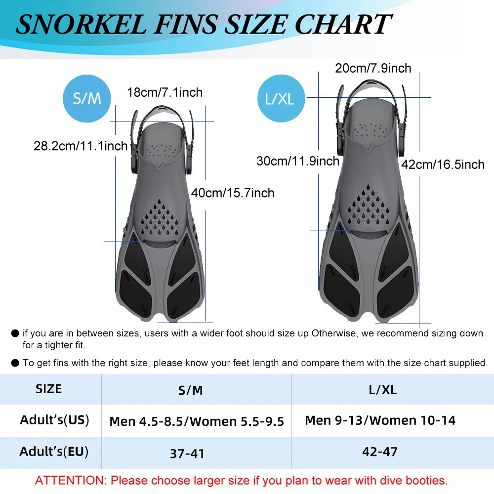 palmes de snorkeling ajustables Ma boutique