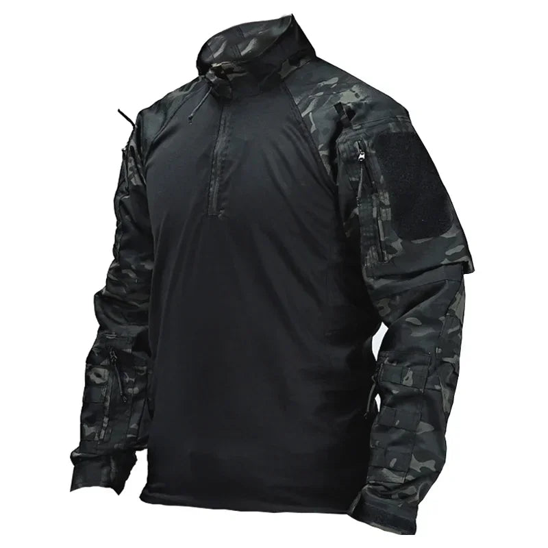 T-shirt Tactique Homme – Manches Longues Airsoft | Paintball | Militaire | Camo | Séchage rapide - BLACKBEARD OUTDOOR INDUSTRIES