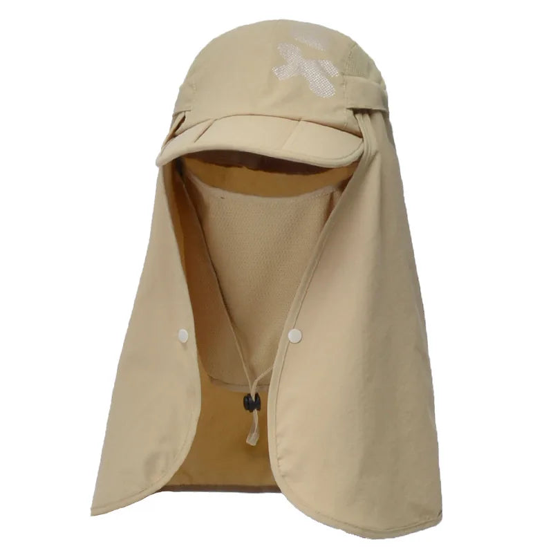 Chapeau de Protection UV d'Été – Casquette Anti-UV avec Protection du Cou et du Visage, Pliable, Séchage Rapide, Imperméable, Idéale pour Randonnée, Pêche et Activités Outdoor - BLACKBEARD OUTDOOR INDUSTRIES