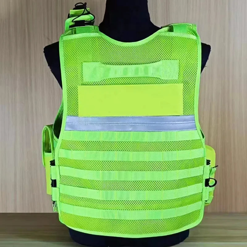 Gilet Tactique Multifonctionnel Noir - Gilet Protecteur Outdoor avec Intérieur Jaune Respirant, Confortable, Réfléchissant et Détachable BLACKBEARD OUTDOOR INDUSTRIES