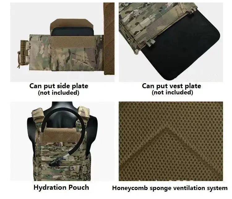 YAKEDA chaleco Plate Carrier Vest Quick Release 1000D Nylon Molle Ma boutique