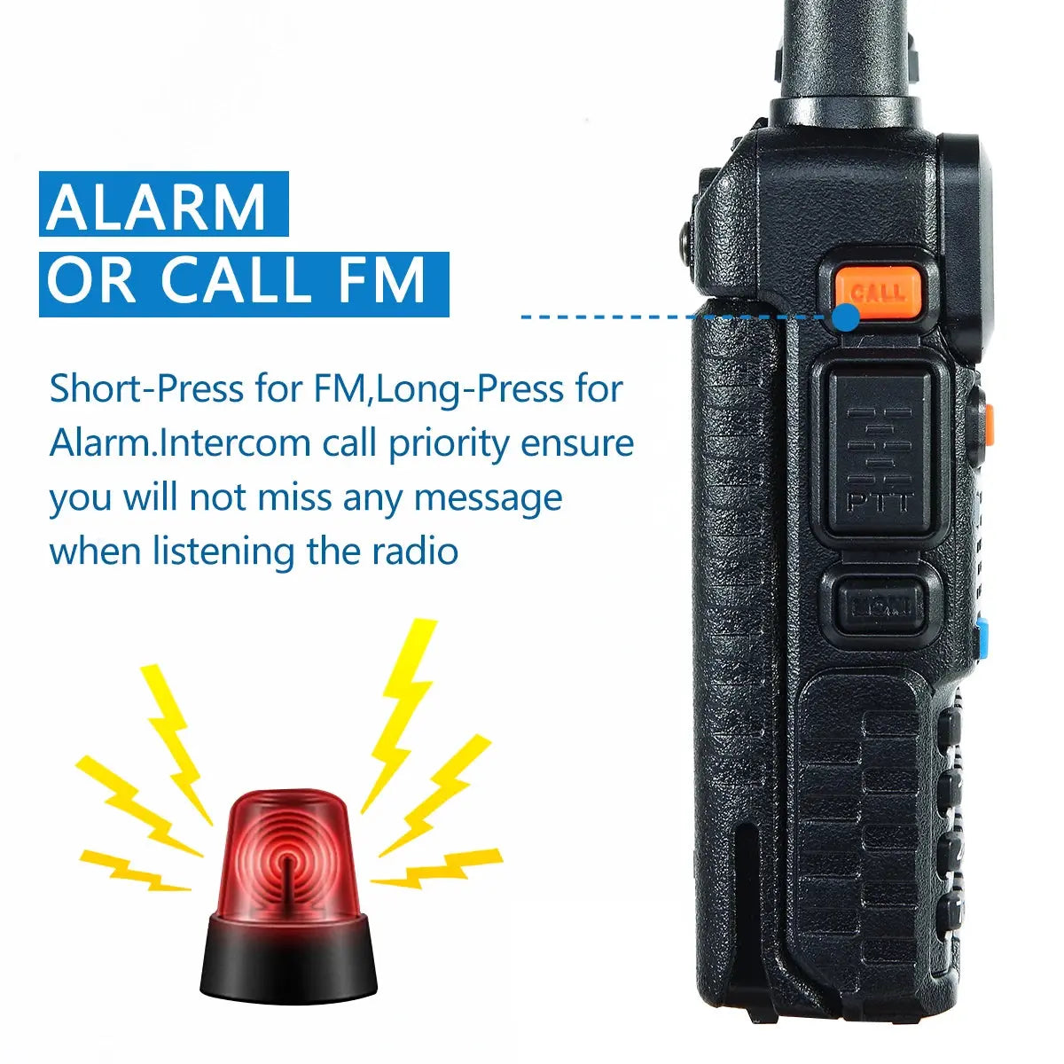 Baofeng UV-5R – Radio Bi-Bande VHF/UHF | 128 Canaux, Jusqu'à 15 km de Portée, Lampe LED et FM Ma boutique