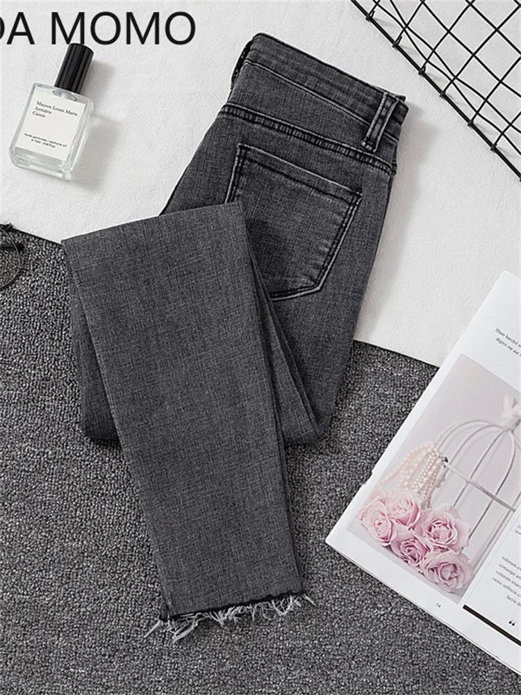 Jeans Femme Skinny Denim Noir – Pantalon Taille Haute Vintage, Stretch Légère - BLACKBEARD OUTDOOR INDUSTRIES