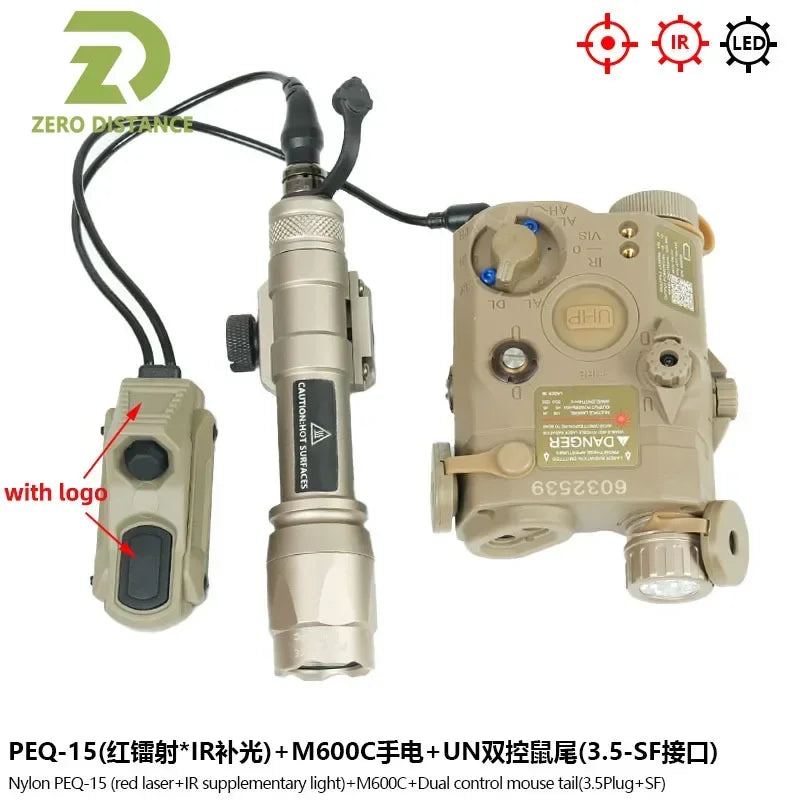 Tactical PEQ15 IR Fill Light/IR Laser et lampe de poche M600C Ma boutique