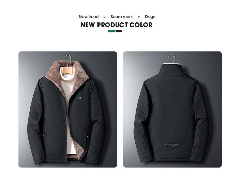 Veste Homme Hiver 2025 — Manteau Chaud Épais en Polaire Coupe Classique - BLACKBEARD OUTDOOR INDUSTRIES