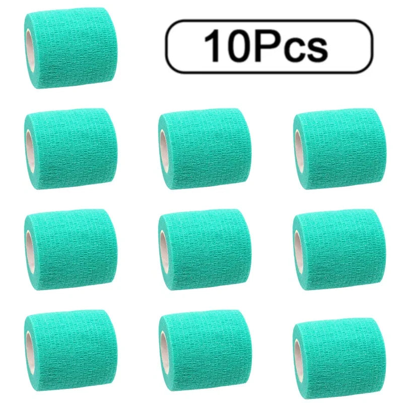 10 Rouleaux de Bande Auto-adhésive Élastique - Bandage Sportif, Tape de Protection pour Articulations (Genou, Doigt, Épaule) et Accessoires Tatouage - BLACKBEARD OUTDOOR INDUSTRIES