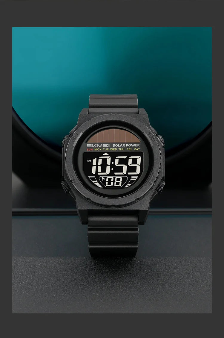 Montre Digitale Sportive Homme SKMEI 2358 – Énergie Solaire, Étanche 5Bar, Chronographe - BLACKBEARD OUTDOOR INDUSTRIES