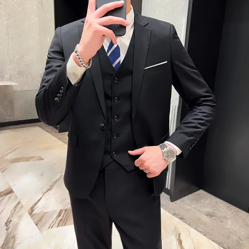 Costume Homme 3 Pièces - Élégant et Classique, Idéal pour Mariage et Événements Formels - Taille S-6XL BLACKBEARD OUTDOOR INDUSTRIES
