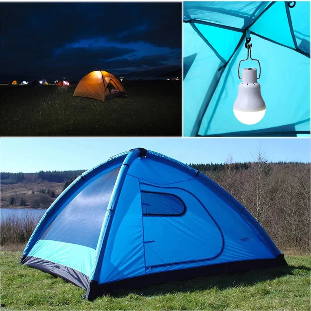 Lampe Solaire Portative à LED - Lampe Rechargeable pour Camping, Tente, Pêche Nocturne, Urgence et Énergie Solaire - BLACKBEARD OUTDOOR INDUSTRIES