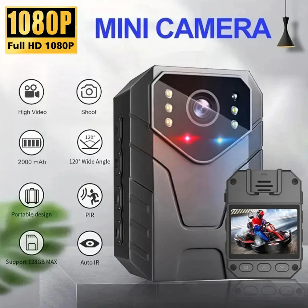 Mini Caméra Corporelle Full HD 1080P avec Vision Nocturne – Enregistreur Vidéo, Caméra de Sécurité pour Garde, Police, et Application Environnementale - BLACKBEARD OUTDOOR INDUSTRIES