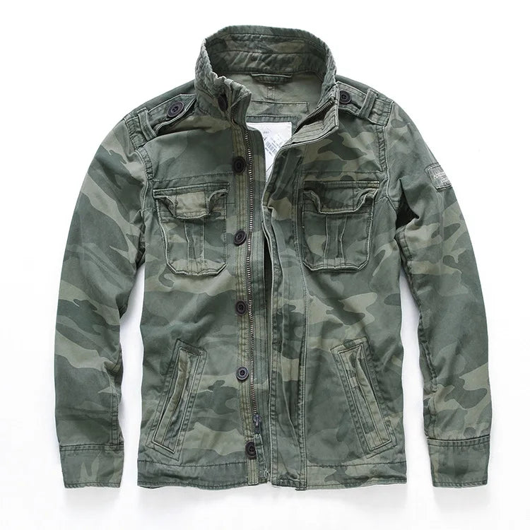 Veste Homme M65 Denim Rétro – Cargo Multi Poches – Style Militaire Outdoor Casual - BLACKBEARD OUTDOOR INDUSTRIES