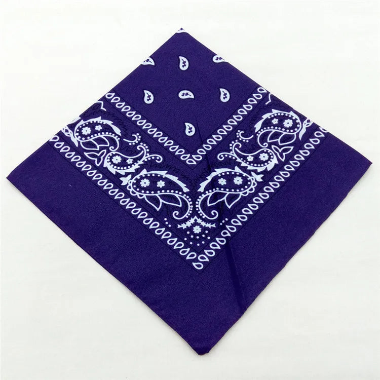 Bandana Carré Hip Hop en Coton – 54x54 cm, Imprimé Paisley - BLACKBEARD OUTDOOR INDUSTRIES