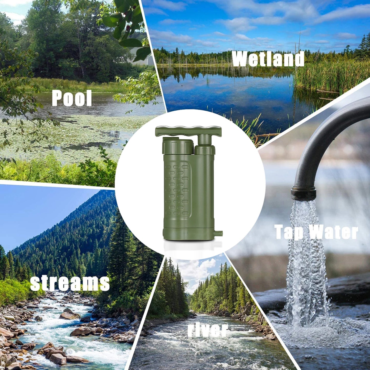 Pompe Purificateur d’Eau avec Filtre 0.01 Micron – Système de Filtration Portable pour Survie, Camping & Randonnée - BLACKBEARD OUTDOOR INDUSTRIES