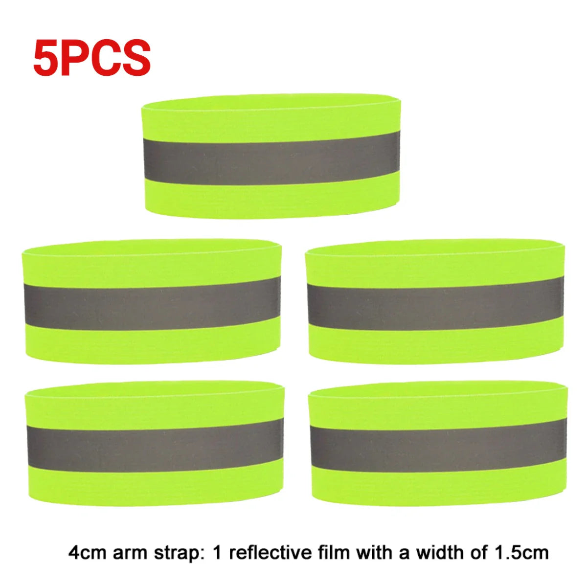 Bandes Réfléchissantes Élastiques - Armbands, Bracelets, Bandes de Cheville et Jambes, Haute Visibilité pour Sécurité Nocturne (Course, Cyclisme, Marche) - BLACKBEARD OUTDOOR INDUSTRIES