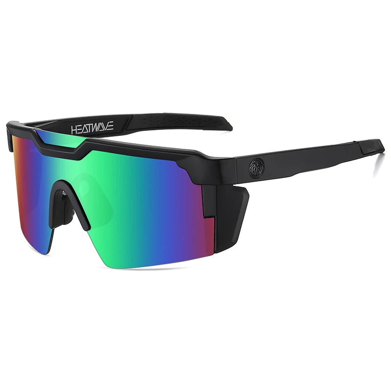 Lunettes de Soleil Sport AOZE Heat Wave – Unisexe – UV400 – Effet Miroir – Style Rectangulaire Oversize - BLACKBEARD OUTDOOR INDUSTRIES