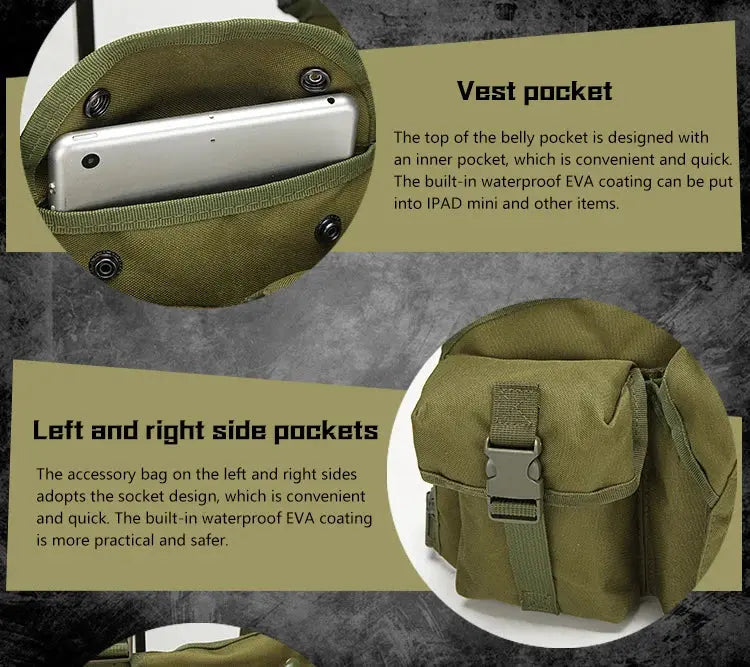 Chest Rig Tactique Universel – 7 Poches – Tissu Renforcé 800D Ma boutique