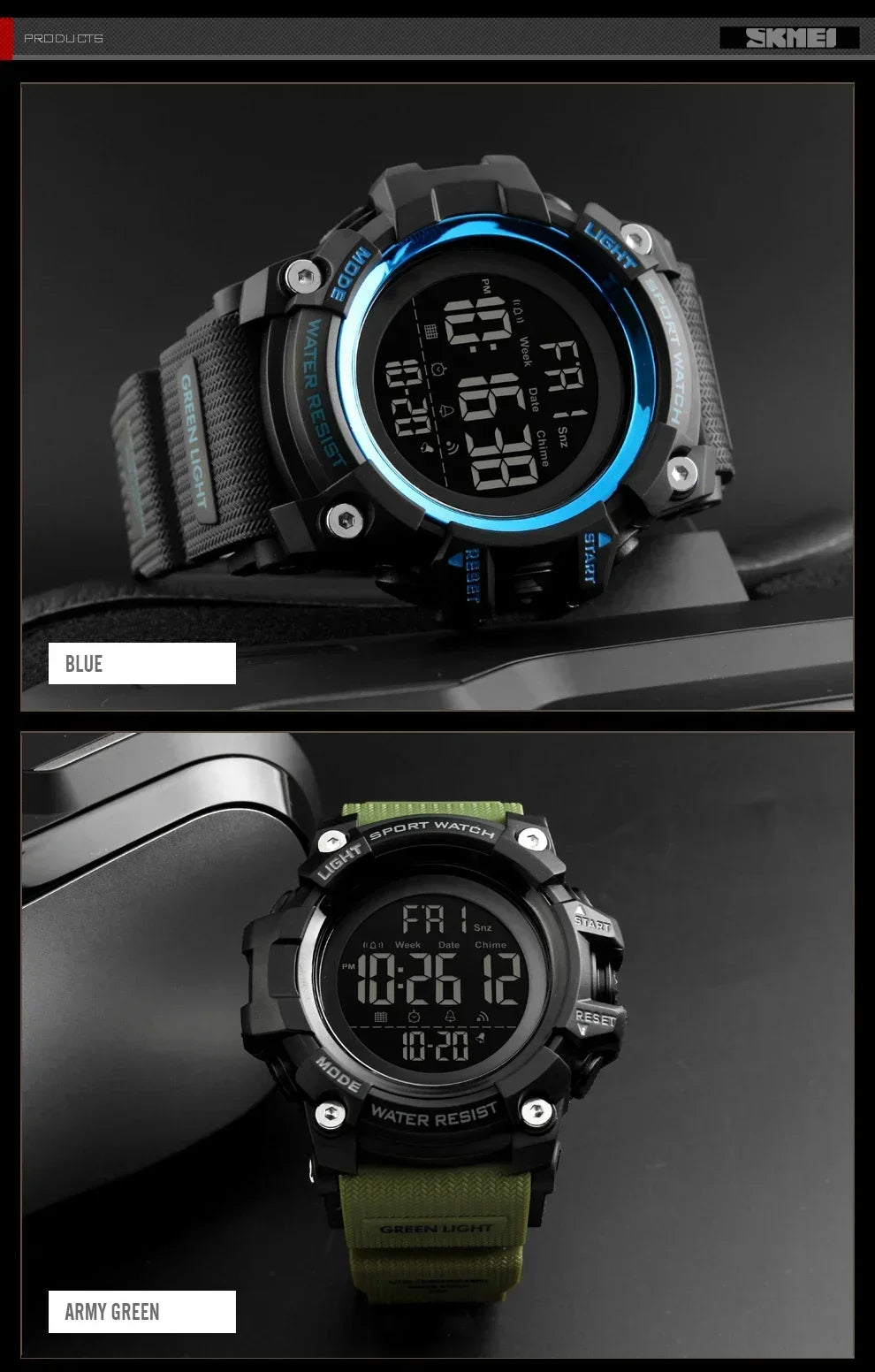 Montre Digitale Sport Homme SKMEI 1384 – Résistante et Multifonction - BLACKBEARD OUTDOOR INDUSTRIES