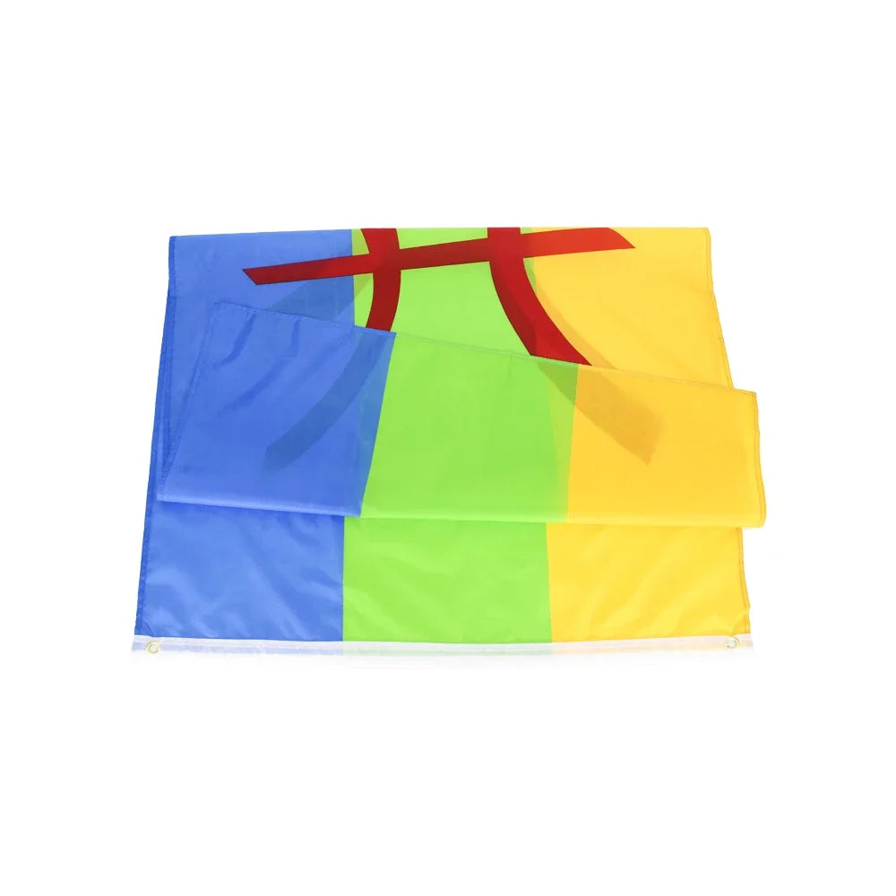Drapeau Amazigh 90x150 cm – Bannière en Polyester Imprimée pour Décoration BLACKBEARD OUTDOOR INDUSTRIES
