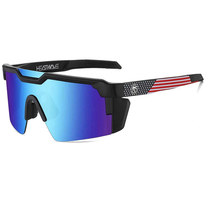 Lunettes de Soleil Sport AOZE Heat Wave – Unisexe – UV400 – Effet Miroir – Style Rectangulaire Oversize - BLACKBEARD OUTDOOR INDUSTRIES