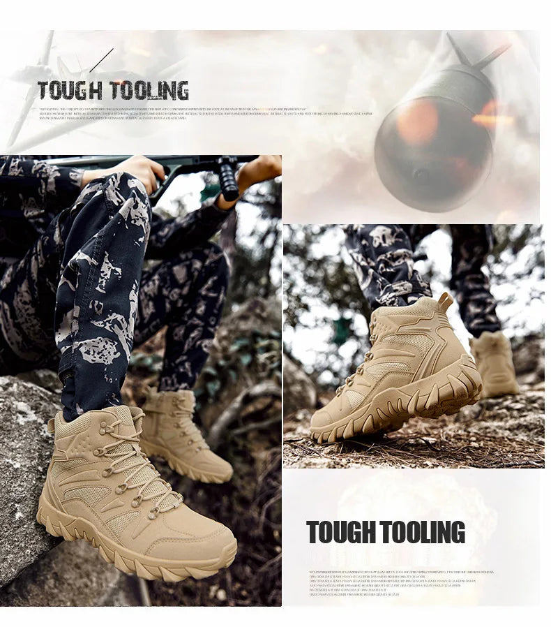 Bottes de Combat Tactiques Améliorées pour Homme - Chaussures de Randonnée Résistantes et Respirantes BLACKBEARD OUTDOOR INDUSTRIES