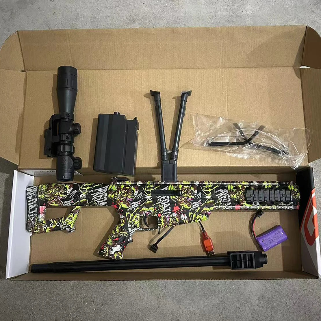 High-Speed Barrett Sniper Gun Toy with Gel Jet Bomb - 7.4V Dual/Automatic Mode Fully Automatic and Semi-Automatic Ma boutique