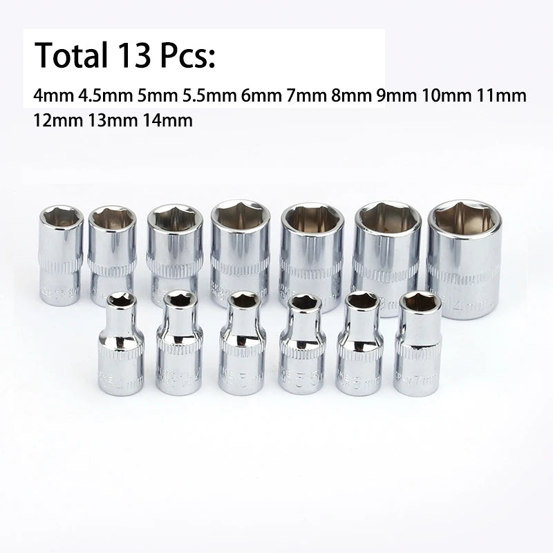 Douille 1/4" Simple – Tailles 4 à 14 mm | Clé à Cliquet, Outil Manuel - BLACKBEARD OUTDOOR INDUSTRIES