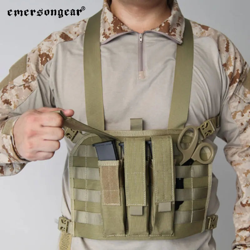 EMERSONGEAR MP7 Chest Rig avec Poche à Magazines – Gilet Tactique MOLLE pour Airsoft, Chasse et Camping - BLACKBEARD OUTDOOR INDUSTRIES