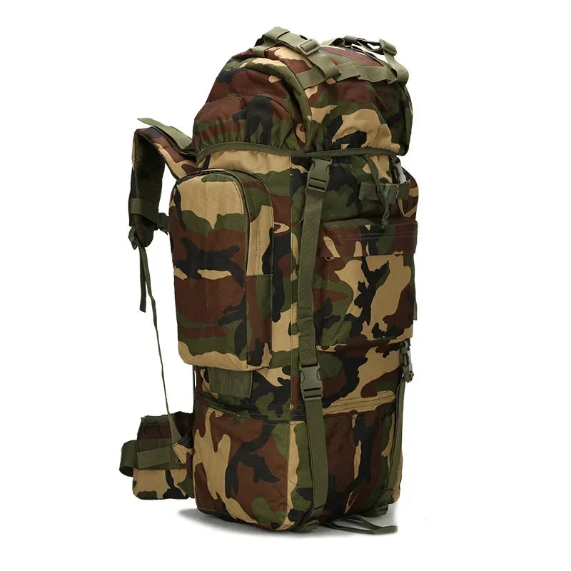 Sac à Dos de Randonnée 70L Imperméable avec Housse de Pluie – Grand Sac de Camping et Escalade - BLACKBEARD OUTDOOR INDUSTRIES