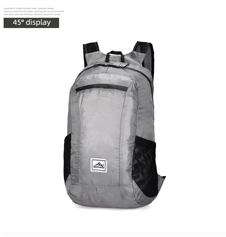 Sac à Dos Pliable 18L Ultra-Léger – Sac de Voyage, Randonnée, Cyclisme et Escalade - BLACKBEARD OUTDOOR INDUSTRIES