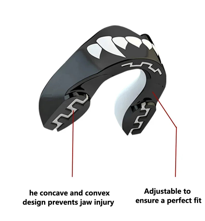 Protège-Dents 3D avec Motif de Dents pour Boxe – Protection Maximale pour Adultes avec Boîte de Rangement, Idéal pour le Sanda, la Boxe et Tous les Sports de Combat - BLACKBEARD OUTDOOR INDUSTRIES