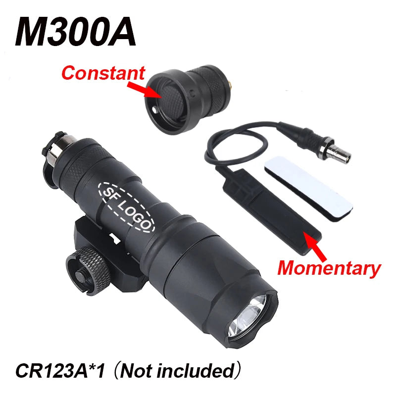 Lampe Tactique WADSN M300A / M600C Type SureFire – LED Haute Puissance pour Rail 20mm Picatinny - BLACKBEARD OUTDOOR INDUSTRIES
