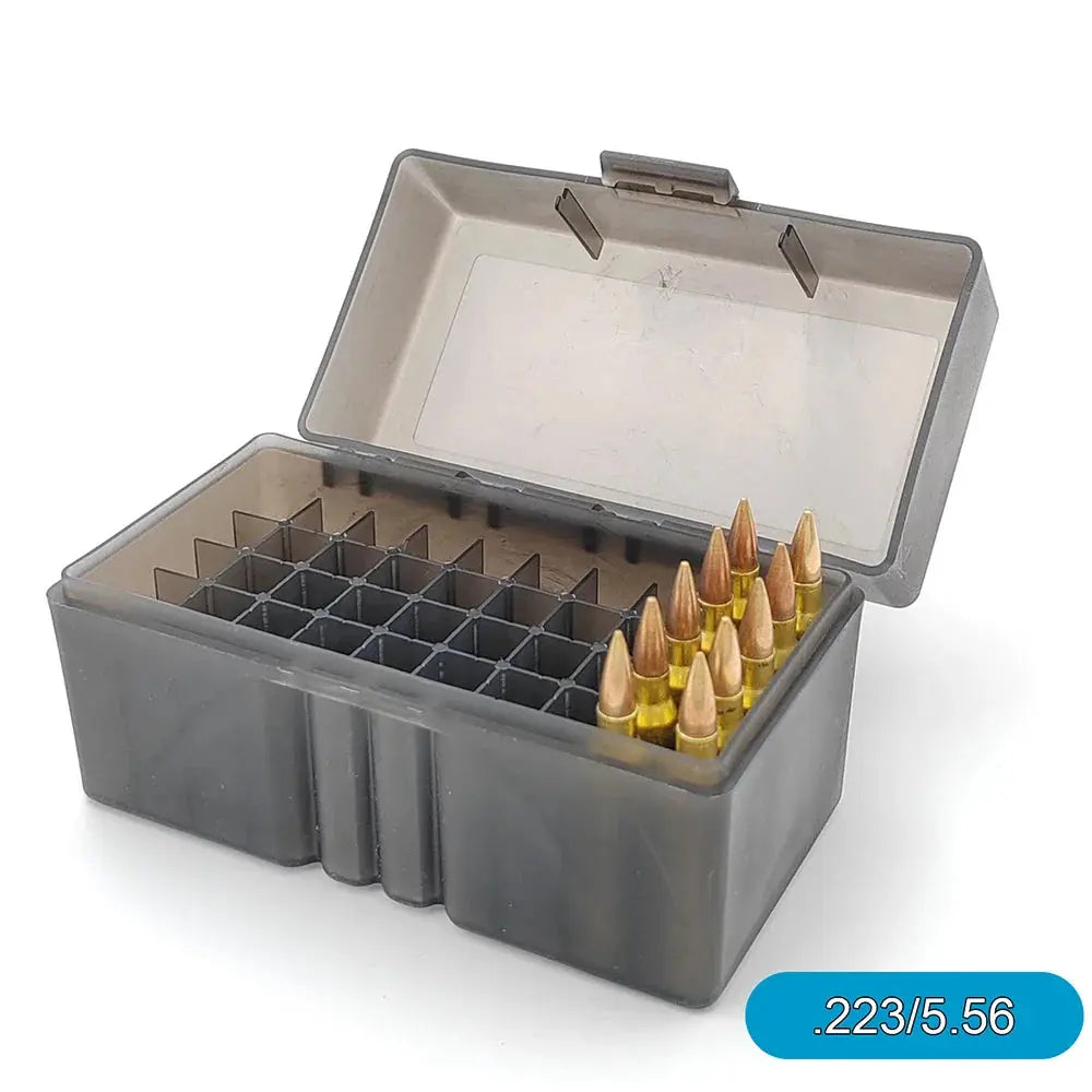 Boîte de Munitions Tactique – Capacité 50 Cartouches – Calibres 5.56 / .223 / .17 / .222 / .204 Ma boutique