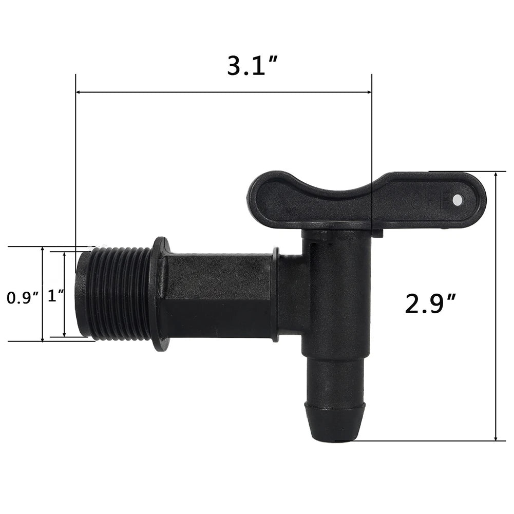 Robinet en Plastique pour Fût IBC – Robinet Auto-fabriqué pour Réservoir d'Eau, Bière, Jardin et Récupérateur d'Eau de Pluie - BLACKBEARD OUTDOOR INDUSTRIES