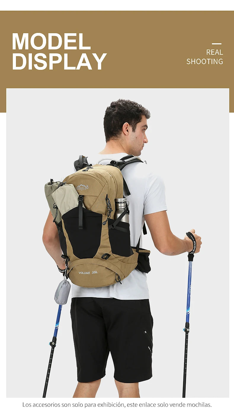 Sac à Dos de Randonnée 35L – Imperméable avec Housse de Pluie Intégrée | Mixte Homme/Femme - BLACKBEARD OUTDOOR INDUSTRIES