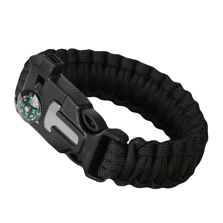 Bracelet de Survie Paracorde 3 en 1 pour Hommes et Femmes – Boussole, Sifflet, Couteau – Accessoire Multi-fonction pour Camping, Randonnée et Urgences - BLACKBEARD OUTDOOR INDUSTRIES