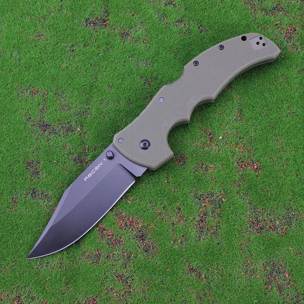 Cold RECON 1 Couteau Pliant Tactique Militaire en Acier AUS10A – Tanto, Combat, Chasse, Survie - BLACKBEARD OUTDOOR INDUSTRIES